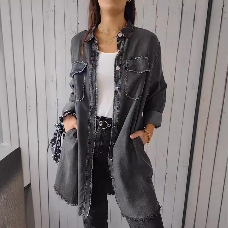 Christiane - トレンドのオーバーサイズデニムシャツドレス