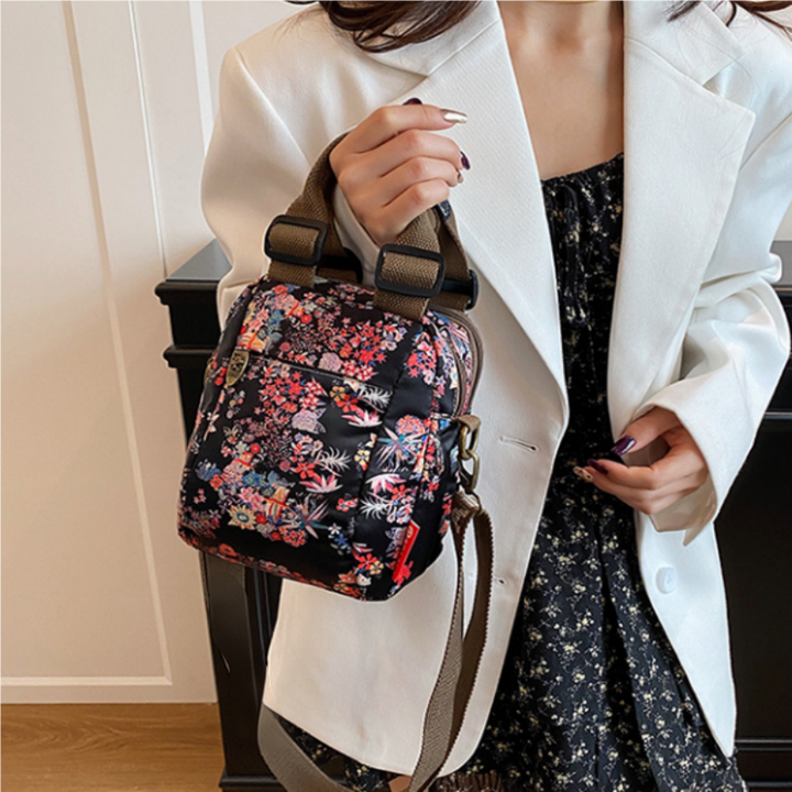 Sibella - ファッションプリント マルチレイヤー ショルダーバッグ